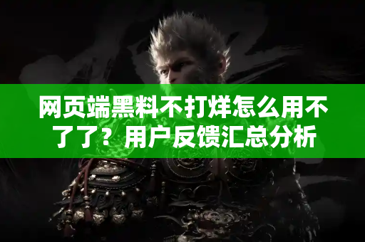 网页端黑料不打烊怎么用不了了？用户反馈汇总分析